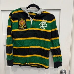 Ralph Lauren Green and Gold Rugby Shirt